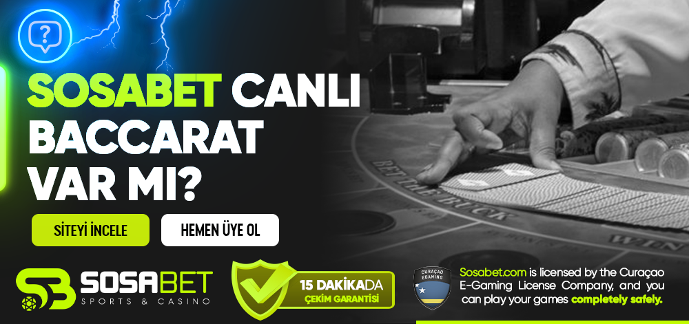 Sosabet Canlı Baccarat Var mı