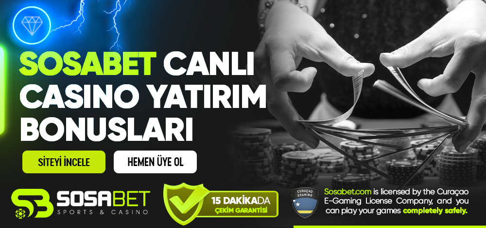 Sosabet Canlı Casino Yatırım Bonusları